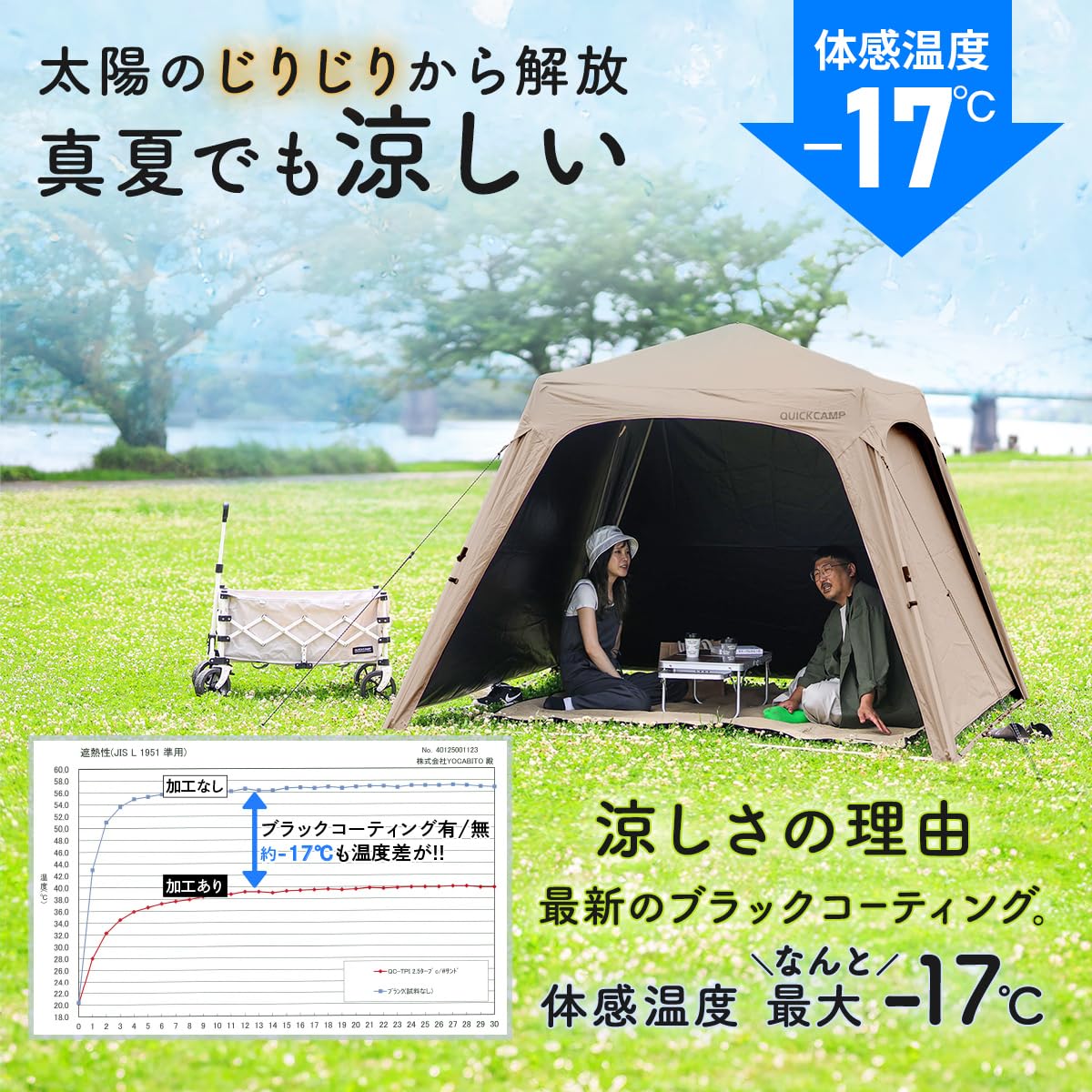 Amazon | クイックキャンプ ワンタッチ タープ テント 2.5mx2.5m